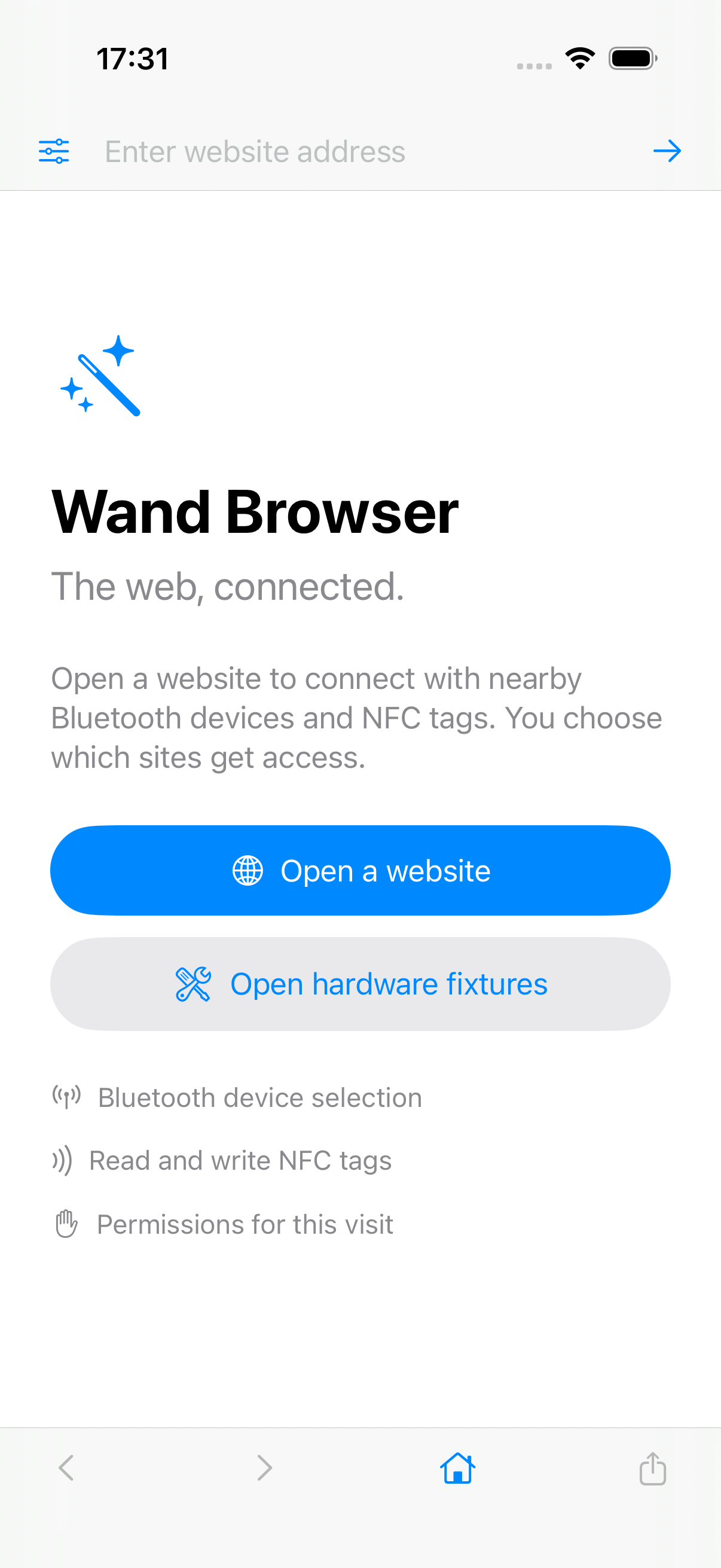 Wand Browser untuk iPhone